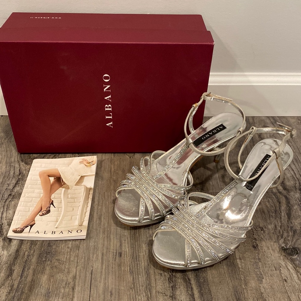 Albano Jeweled Bling Platform Heels Sandals Shoes